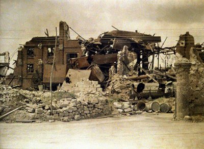 Ruins of the distillery, Cuffies, Aisne, France, 1917 by Fernand Cuville